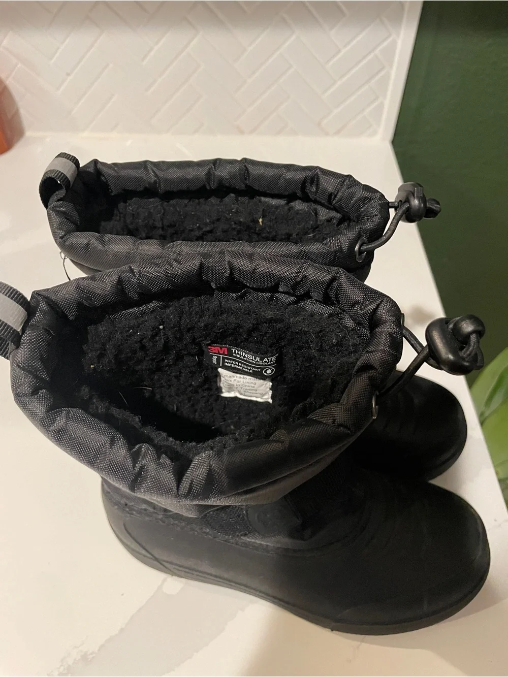 Northside Sz 1 Black Lined Winter Snow Boots Thermolite Unisex